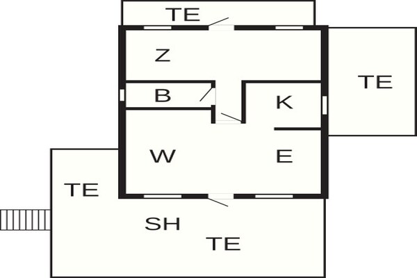 Foto van Vakantiehuis vlakbij de zwemsteiger - Vakantiehuis in Karrebæksminde - FloorPlan