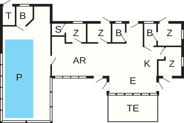 Foto van 15 persoons vakantie huis in Højslev - Vakantiehuis in Højslev - FloorPlan