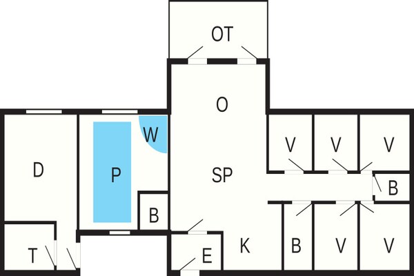 Foto van Zomerhuis met zwembad, sauna - Vakantiehuis in Rømø - FloorPlan