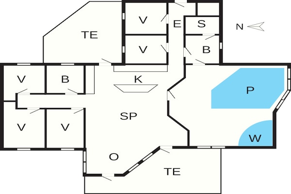 Foto van 10 persoons vakantie huis in Løkken - Vakantiehuis in Løkken - FloorPlan