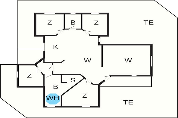 Foto van Luxe Strandverblijf in Blavand-By Traum - Vakantiehuis in Blåvand - FloorPlan