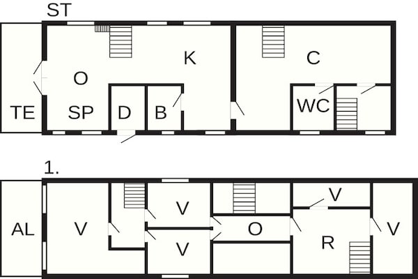 Foto van 10 persoons vakantie huis in Fur - Vakantiehuis in Fur - FloorPlan
