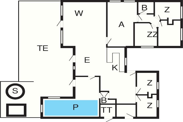 Foto van 14 persoons vakantie huis in Idestrup - Vakantiehuis in Idestrup - FloorPlan