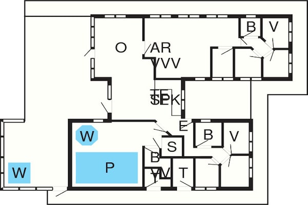 Foto van Luxe retraite in Blavand - Vakantiehuis in Blåvand - FloorPlan