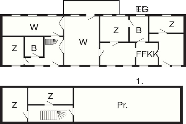 Foto van Rustiek huisje met open haard - Vakantiehuis in Aabybro - FloorPlan