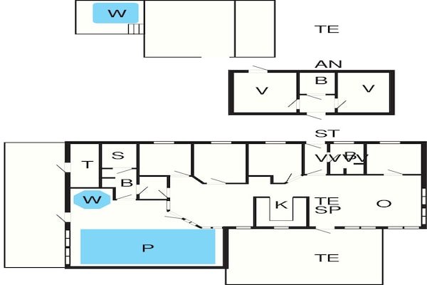 Foto van Vakantiehuis aan zee met zwembad - Vakantiehuis in Glesborg - FloorPlan