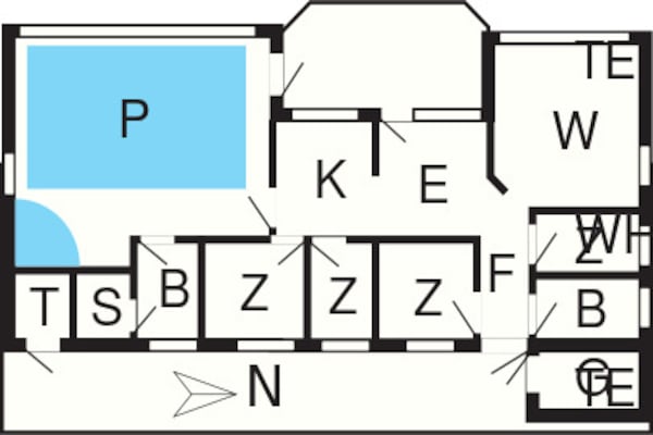 Foto van Luxe poolhouse in Lonstrup - Vakantiehuis in Hjørring - FloorPlan