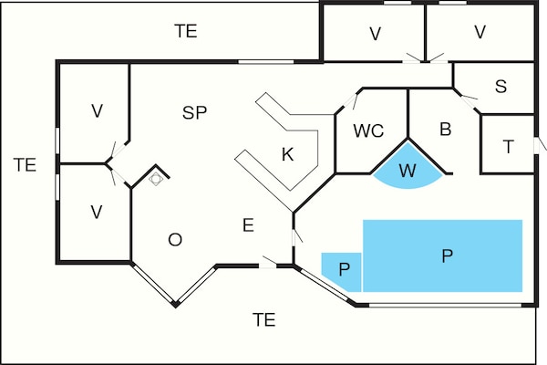 Foto van Luxe toevluchtsoord aan het bos - Vakantiehuis in Glesborg - FloorPlan