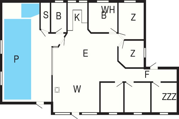 Foto van Luxe vakantieverblijf met zwembad - Vakantiehuis in Blåvand - FloorPlan