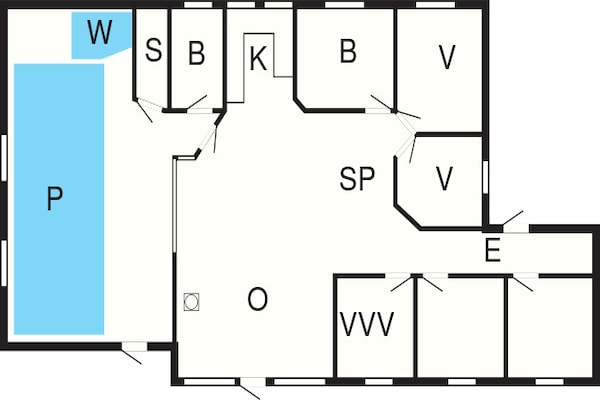 Foto van Luxe vakantieverblijf met zwembad - Vakantiehuis in Blåvand - FloorPlan