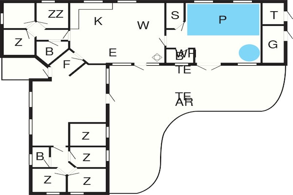 Foto van Luxe vakantieverblijf met zwembad - Vakantiehuis in Ebeltoft - FloorPlan
