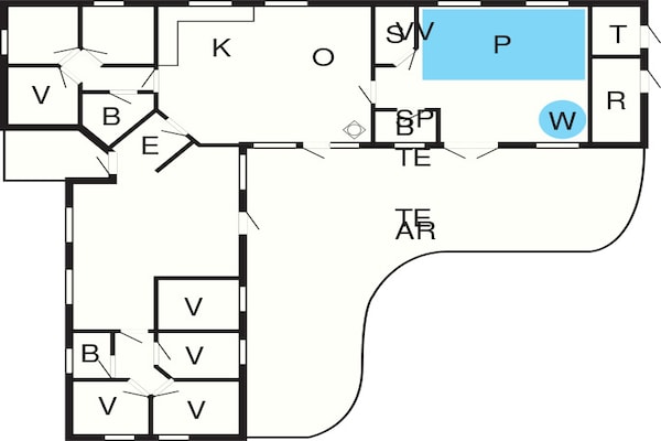 Foto van Luxe vakantieverblijf met zwembad - Vakantiehuis in Ebeltoft - FloorPlan