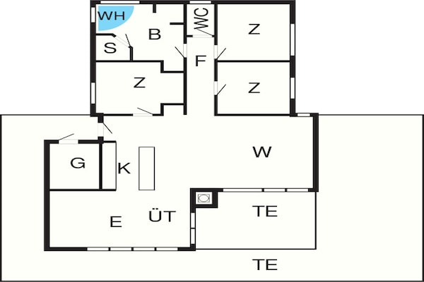 Foto van 10 persoons vakantie huis in Brovst-By Traum - Vakantiehuis in Brovst - FloorPlan