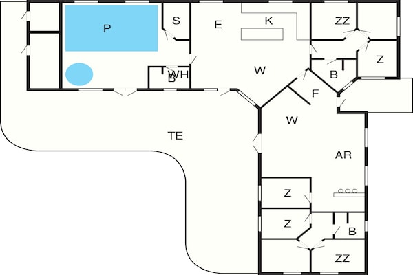 Foto van Luxe toevluchtsoord met zwembad in Kegnaes - Vakantiehuis in Sydals - FloorPlan