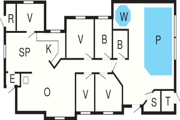 Foto van Afgelegen oase met zwembad - Vakantiehuis in Ålbæk - FloorPlan