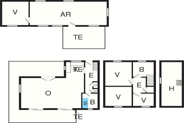 Foto van Vakantiehuis aan zee met uitzicht op de oceaan - Vakantiehuis in Rømø - FloorPlan