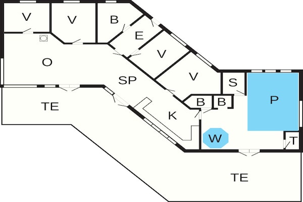 Foto van Luxe retraite met zwembad - Vakantiehuis in Løkken - FloorPlan