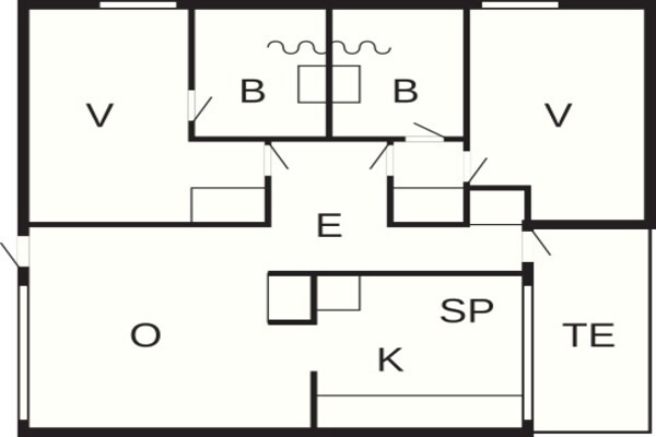 Foto van 6 persoons vakantie huis op een vakantie park in Hanstholm - FloorPlan