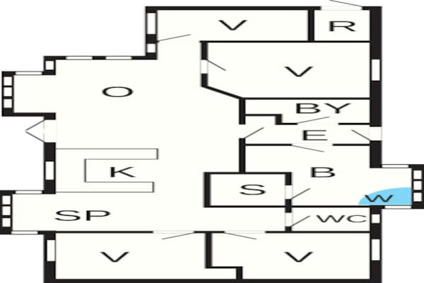 Foto van Modern cederhouten huisje vlak bij het strand - Vakantiehuis in Hasle - FloorPlan