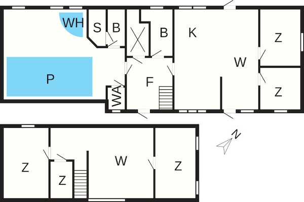 Foto van Luxe vakantieverblijf met zwembad - Vakantiehuis in Thyholm - FloorPlan