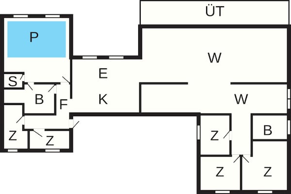 Foto van Luxe strandhuis met zwembad - Vakantiehuis in Odder - FloorPlan