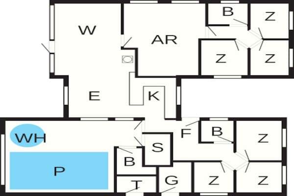 Foto van Luxe toevluchtsoord met zwembad - Vakantiehuis in Rømø - FloorPlan