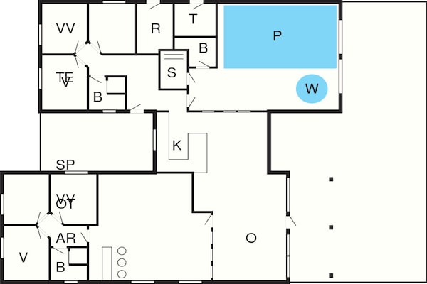 Foto van Luxe villa met zwembad aan zee - Vakantiehuis in Bogense - FloorPlan