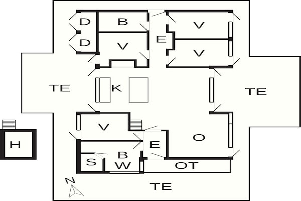 Foto van Vakantiehuis aan de kust met spa en sauna - Vakantiehuis in Rudkøbing - FloorPlan