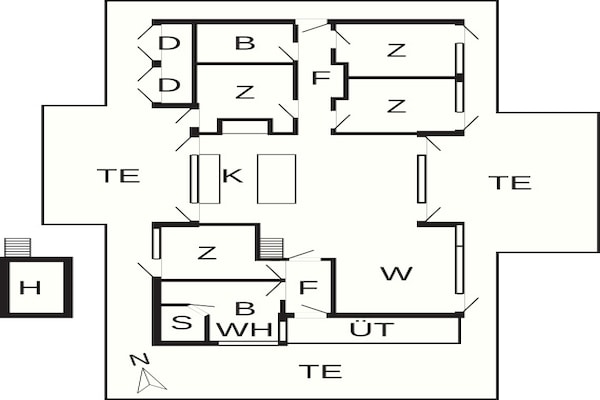 Foto van Vakantiehuis aan de kust met spa en sauna - Vakantiehuis in Rudkøbing - FloorPlan