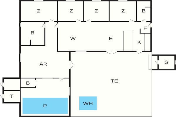 Foto van 12 persoons vakantie huis in Ebeltoft - Vakantiehuis in Ebeltoft - FloorPlan