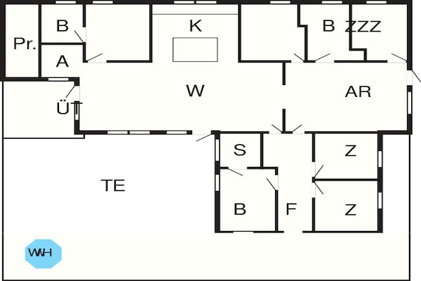 Foto van 10 persoons vakantie huis in Blåvand - Vakantiehuis in Blåvand - FloorPlan