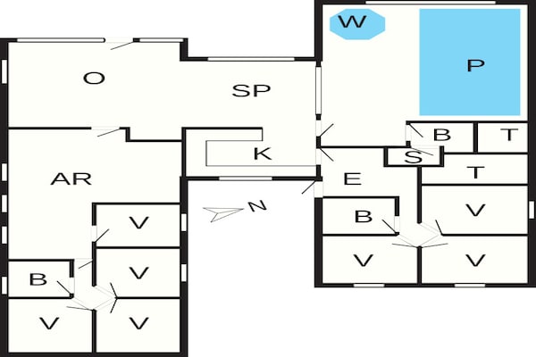 Foto van Luxe vakantieverblijf in Blavand - Vakantiehuis in Blåvand - FloorPlan