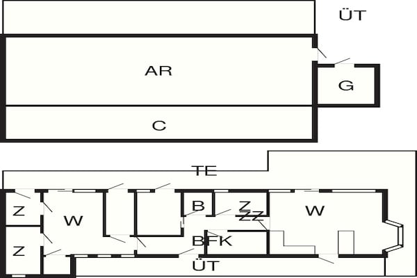 Foto van 10 persoons vakantie huis in Ry-By Traum - Vakantiehuis in Ry - FloorPlan