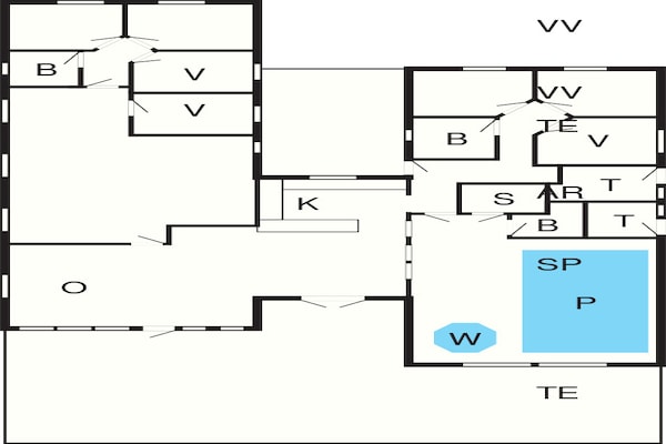 Foto van Luxe vakantieverblijf in Albaek - Vakantiehuis in Ålbæk - FloorPlan