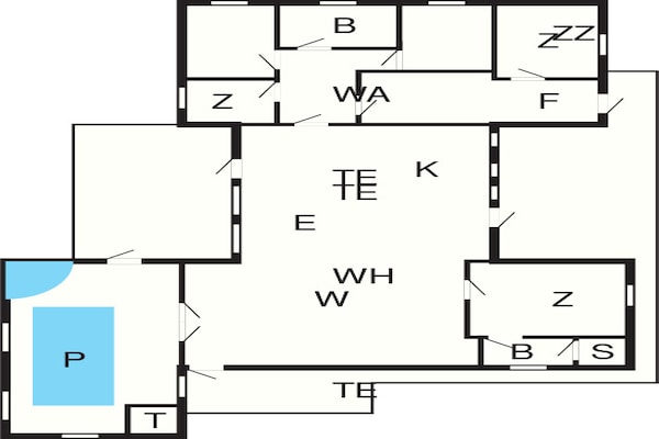 Foto van Zwembadparadijs in Helberskov - Vakantiehuis in Hadsund - FloorPlan