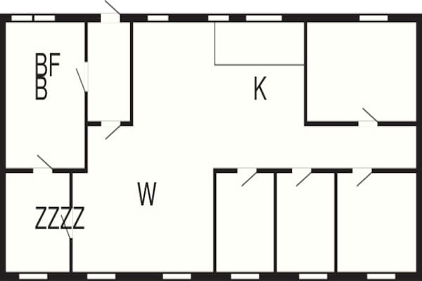 Foto van Appartement in Vakantiepark - gratis waterpark - Vakantiehuis in Ulfborg - FloorPlan