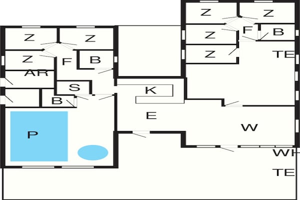 Foto van Luxe vakantieverblijf in Liseleje - Vakantiehuis in Liseleje - FloorPlan