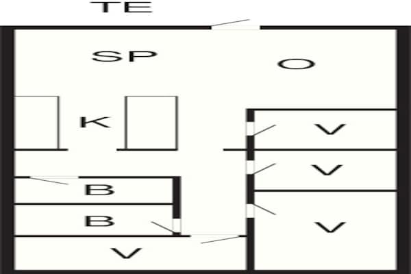 Foto van 12 persoons vakantieparkhuis in Hanstholm - Vakantiehuis in Hanstholm - FloorPlan