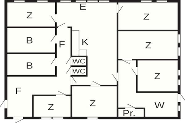 Foto van 12 persoons vakantie huis in Oksvoll - Vakantiehuis in Oksvoll - FloorPlan