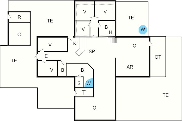 Foto van Luxe retraite met tennis -- Traum Ferienwohnungen - Vakantiehuis in Rømø - FloorPlan