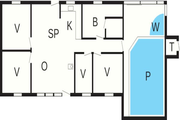 Foto van Rustige oase met zwembad - Vakantiehuis in Ørsted - FloorPlan