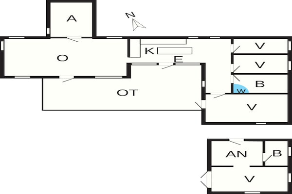 Foto van Vakantieverblijf aan zee in Lokken - Vakantiehuis in Løkken - FloorPlan