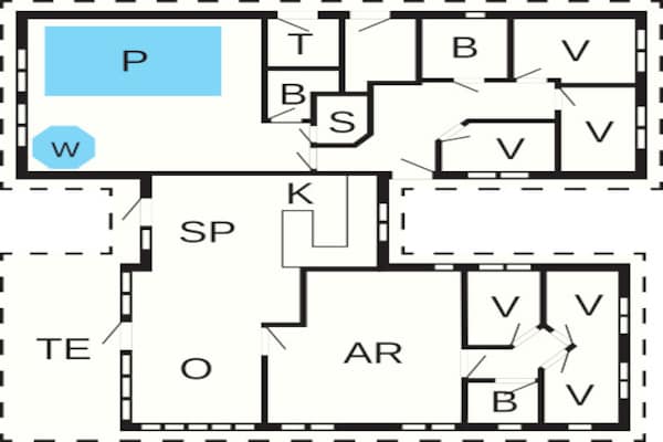 Foto van Luxe villa met zwembad in Dronningmolle - Vakantiehuis in Dronningmølle - FloorPlan