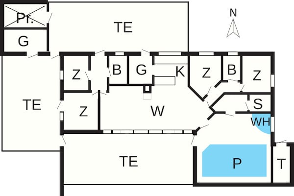 Foto van Luxe vakantieverblijf aan het strand - Vakantiehuis in Fanø - FloorPlan