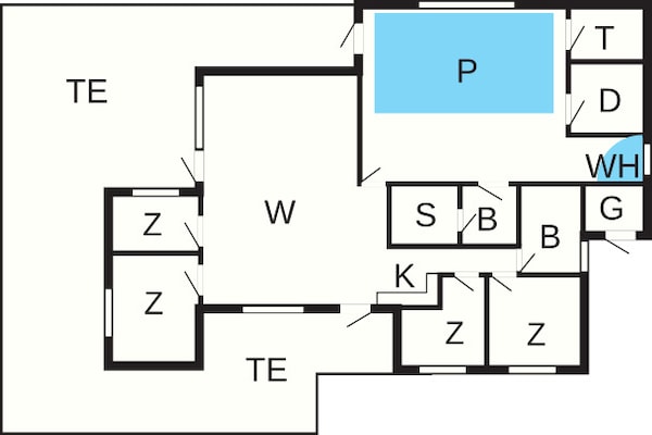 Foto van Luxe strandhuis met zwembad - Vakantiehuis in Løkken - FloorPlan