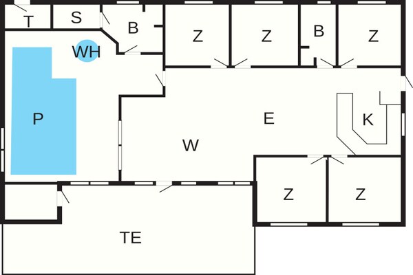 Foto van Luxe vakantieverblijf met zwembad - Vakantiehuis in Nørre Nebel - FloorPlan