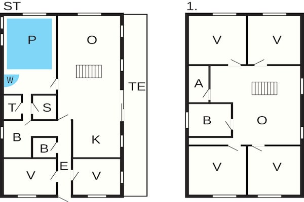 Foto van Luxe vakantieverblijf met zwembad - Vakantiehuis in Rømø - FloorPlan