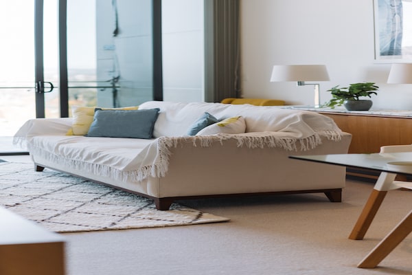 Foto van 1-slaapkamerappartement met uitzicht, zwembad, fitness, BBQ en parking - LivingRoom