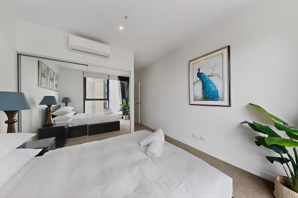 Foto van Skyline 2BR appartement vlakbij metrostation Ryde - Vakantiehuis in North Ryde - BedRoom