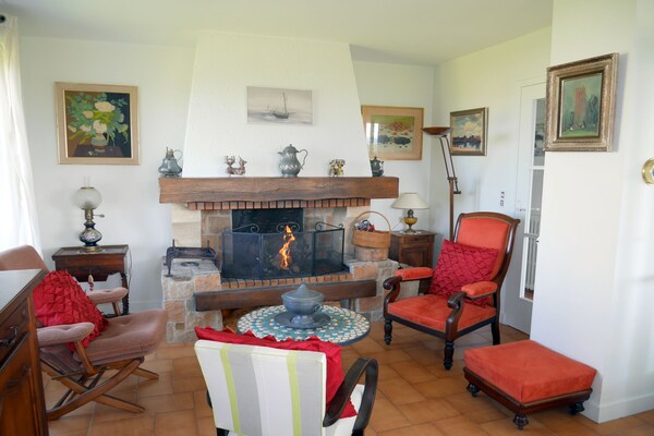 Foto van Vakantiehuis in Bretagne met Uitzicht op Zee - Vakantiehuis in Lampaul-Plouarzel - LivingRoom